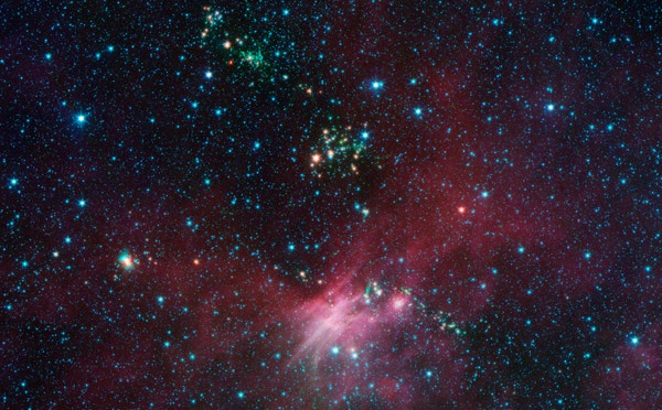 NASA’s Spitzer Sees Milky Way’s Blooming Countryside